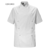 short sleeve summer candy clothing button chef uniform chef jacket Color unisex white coat