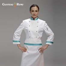 brand long sleeve  chef  coat uniforms design for female chef