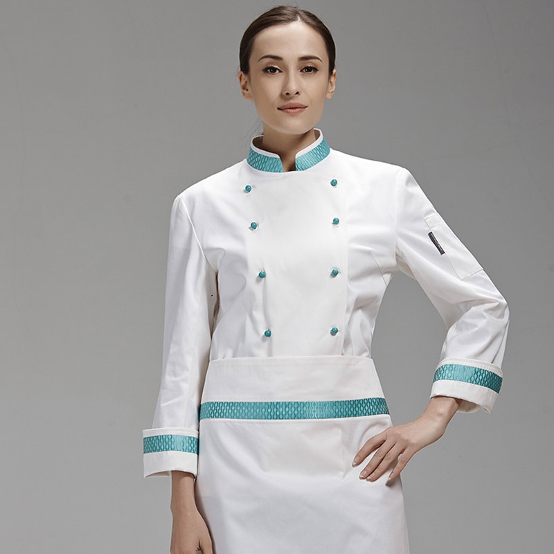 brand long sleeve chef coat uniforms design for female chef