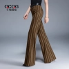 ultra fashion wide stripes office women flare pant