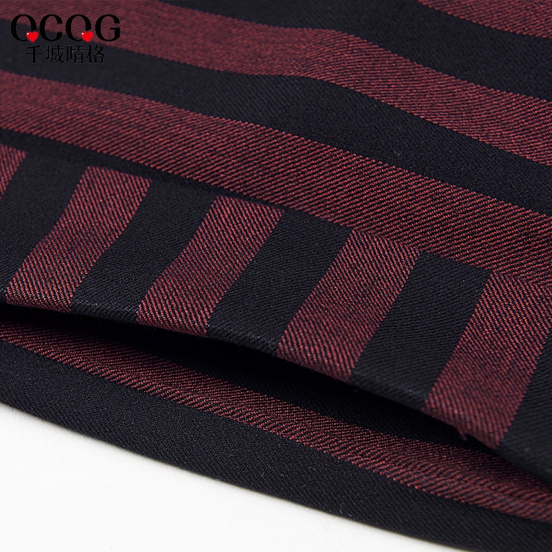 Women's Professional Striped Trousers - High-Stretch Slim Fit Workwear Pants