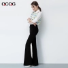 fashion  Asian Design women pencil pant jeans flare pant Color Black