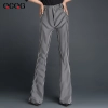 Europe fashion young lady trousers flare pant Color Black