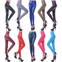 sexy fashion PU leather high waist deisgn pant legging