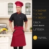 unisex summer short sleeve wine chef coat Color Black