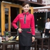 summer half sleeve floral waist japan design waiter waitress shirt uniform