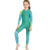 2023 new design cartoon fast dry zipper printing girl boy children wetsuits swimwear