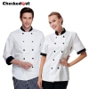 new design black hem collar cook chef coat cook uniform