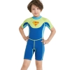 2018 new design short sleeve boy  wetsuits swimwear