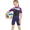 short sleeve good fabric girl children swimwear wetsuit