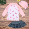 cute teen Flamingo printing cute girl child swimwear