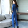 half sleeve bow office uniform women work pants suits