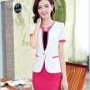 Korea summer short sleeve office work skirt suits Color Black
