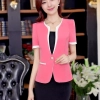 Korea summer short sleeve office work skirt suits Color Wine