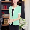 Korea summer short sleeve office work skirt suits Color Light Blue