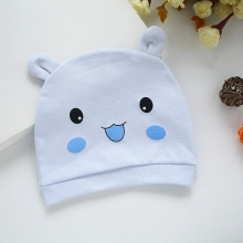 cute cotton dual ears newborn infant hat