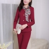long sleeve administrative secretary office lady work pant suits uniform
