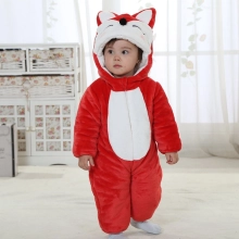 cute fox hooded little kid romper