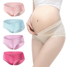 low waist  lace pregnant panties maternity underwear