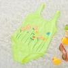 lovely floral one piece children girl swimwear