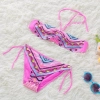 halter two piece bikini set children girl swimwear