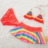 fashion cloth flower little girl swimwear bikini two piece set Color color 2