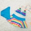 fashion cloth flower little girl swimwear bikini two piece set Color color 3