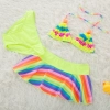 fashion cloth flower little girl swimwear bikini two piece set