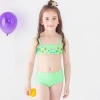 fashion Emoticon print little girl swimwear bikini two piece set