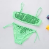 fashion Sequins little girl kid swimwear bikini two piece set