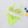 fashion Sequins little girl kid swimwear bikini two piece set