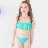 fashion tassel little girl teem swimwear bikini two piece set