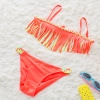 fashion tassel little girl teem swimwear bikini two piece set