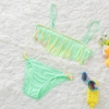 fashion tassel little girl teem swimwear bikini two piece set