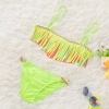 fashion tassel little girl teem swimwear bikini two piece set