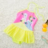 carton girl printing little girl teen swimwear Color color 1