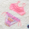 2022 new  Bohemia printing little girl teen swimwear bikini Color color 2