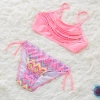 2025 new  Bohemia printing little girl teen swimwear bikini Color color 2