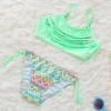 2025 new  Bohemia printing little girl teen swimwear bikini Color color 4