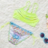 2022 new  Bohemia printing little girl teen swimwear bikini