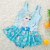 2020 new  Frozen character print little girl teen swimwear