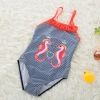 2018 new  Hippocampus printing little girl  swimwear swimsuit