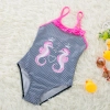 2018 new  Hippocampus printing little girl  swimwear swimsuit