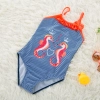 2018 new  Hippocampus printing little girl  swimwear swimsuit