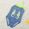 2018 new  Hippocampus printing little girl  swimwear swimsuit