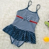 lovely bow stripes printing little girl  bikini swimwear swimsuit