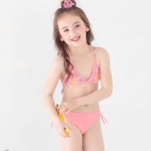 candy flower printing little girl bikini teen  swimwear swimsuit