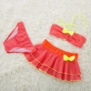 cheap bow dot little girl teen swimwear bikini