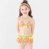 lemon printing little girl teen swimwear