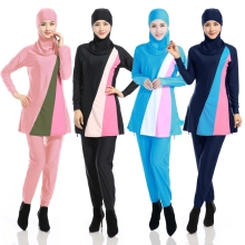 high quality women hooded swimwear burqini Muslim swimsuits